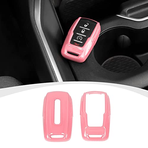 Image of RAZPOY for RAM Key Fob Cover, ABS Key Case Cover Holder Protector Compatible with for 2018-2023 Dodge RAM 1500 2500 3500, Pink