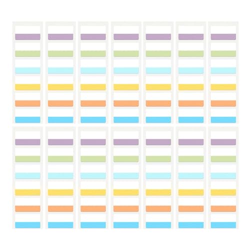 JOINPAYA 300 Stück Selbstklebende Buchregisterkarten Farbige Index Registerreiter zum Markieren von Büchern Ordnern und Dokumenten Große Papier Index Tabs für Büro Schule und Zuhause