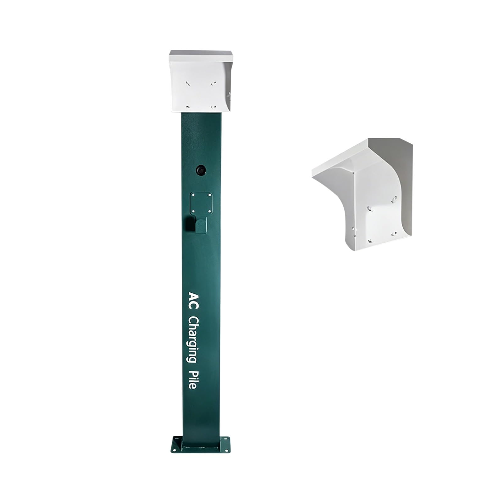 Supporto per Stazione di Ricarica EV,Stazione di Ricarica Resistente alle Intemperie,Include Copertura Antipioggia e Gancio for Cavo,Compatibile con Stazioni Ricarica Domestiche/Commerciali
