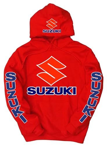 Blue, Red Logo Hoodie