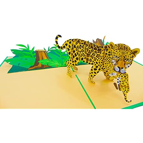 Jaguar 3D Pop Up Greeting Card Cover