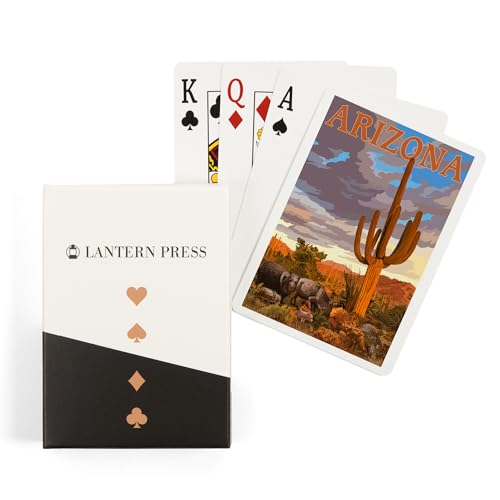 Lantern Press Arizona, Javelina y Cactus, 52 naipes póker