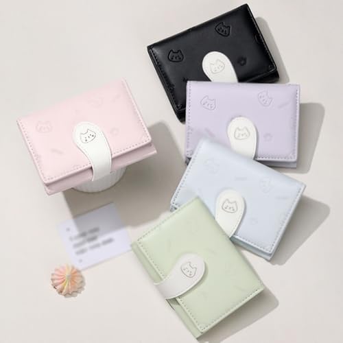Women's Fashionable Cartoon Short Tri-fold Coin Purse Simple and Versatile Multifunctional Card Holder2
