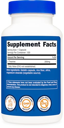 Nutricost L-テアニン 200mg 120カプセル の商品画像 4