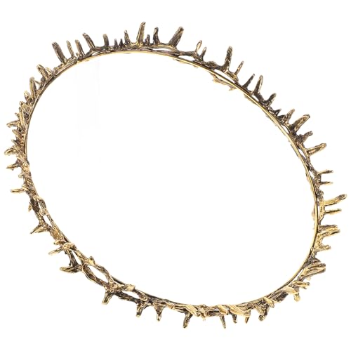 HAKIDZEL Tocado Metálico Dorado de Espinas para Fiesta Adorno Medieval Unisex para Cosplay y Disfraz Accesorio Renacentista Ajustable para Graduaciones y Eventos Obsequios