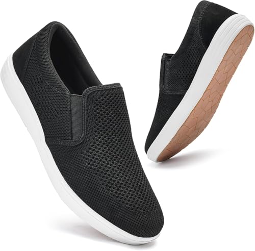 Puxowe Baskets pour Hommes Slip in Chaussures de Loisirs légères Respirantes Maille Mains Libres Chaussures Plates 40 EU Black Puxowe Baskets pour Hommes Slip in Chaussures de Loisirs légères Respirantes Maille Mains Libres Chaussures Plates 40 EU Black