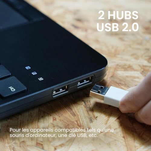 Clavier compact perixx PERIBOARD-534 pour optimiser l'espace de votre bureau en télétravail