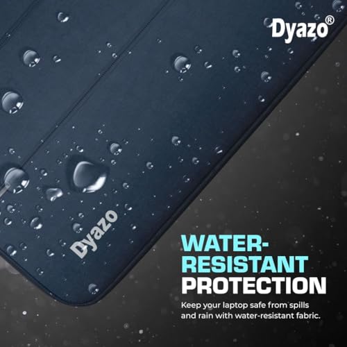 Image of Dyazo 14.1 Inch Laptop Sleeve Case with Handle & Two Front Pockets | Protective Notebook Cover Compatible for MacBook, Lenovo, HP, Dell, Asus, Acer & Other 14 inch Laptop & Notebooks (Blue)
