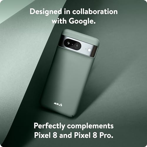 Image of Mous for Google Pixel 8 Case MagSafe Compatible - Super Thin Magnetic Phone Cover - Olive Green