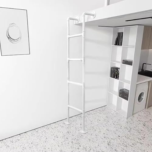 Échelle pour lits superposés et mezzanine fixe blanche en fer - 4