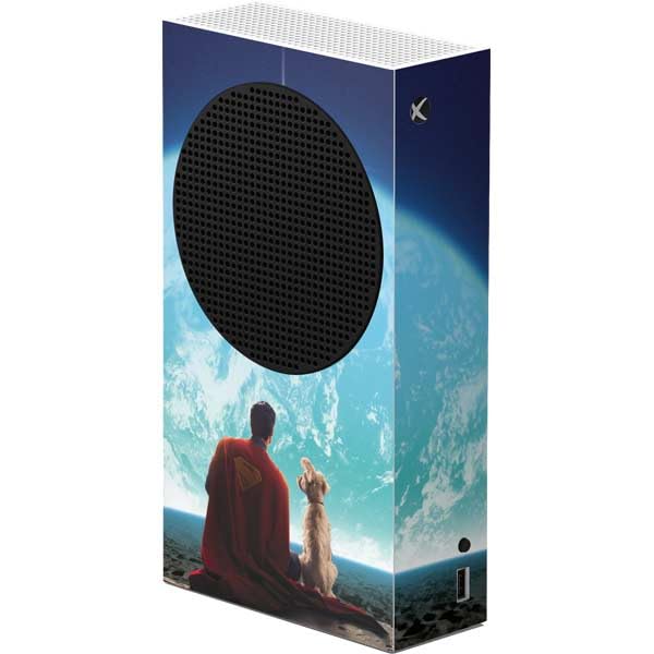 Skinit Decal Gaming Skin Compatible with Xbox Series S Console - Officially Licensed Superman 2025 Superman & Krypto Watch The Earth Design