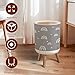 JBNJANKDAV Small Trash Can with Lid Rainbows Baby Scandinavian Baby Boho Cute Rainbows Grey Nursery Garbage Bin Pet Proof Waste Basket for Kitchen Bathroom Office Bedroom Decorative 1.8 Gallon