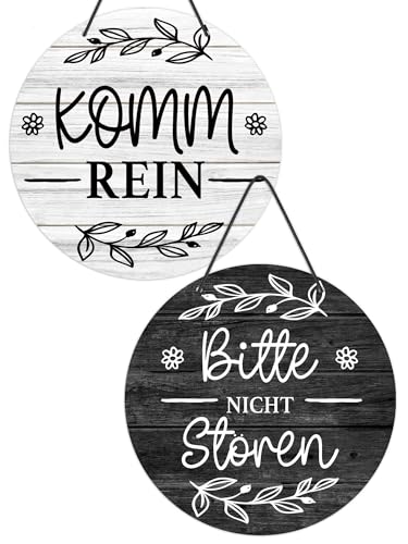 Putuo Decor Türschild Meeting in Progress Bitte Nicht stören rundes Therapeutenschild aus PVC Willkommen Bitte kommen Sie herein Schild für Büro Therapie Klinik doppelseitiges Aufhängerschild 22,9 cm