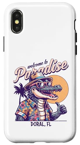 Doral Florida Paradise �A���Q�[�^�[ ���g���X�^�C���f�U�C�� �X�}�z�P�[�X iPhone X/XS �p