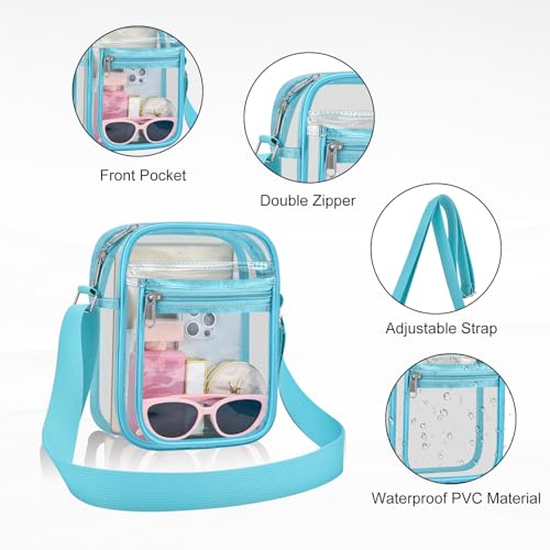 Image of USPECLARE Clear Bag for Stadium Events Clear Messenger Bag for Men and Women