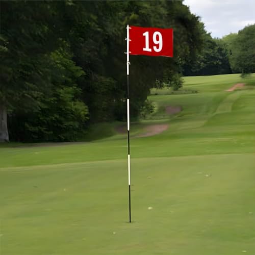 Standard Golf Flag Number 19 Golf Pin Flag Practic Putting Green Golf Flag For Backyard Garden Double-Sewn 600D Nylon Miniature Pin Flag (20"x13"Grommet) - Image 6