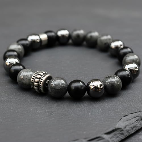 Image of THE MEN THING Natural Stone Bracelets - Adjustable Beaded Wristwear for Men & Boys (Multi-Design Collection)