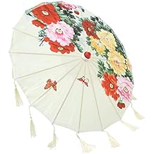 Silk Tassel Umbrella Vintage Parasol Art Craft Decorative Photo Dance Perform Wedding Prop Cosplay Umbrella Home DecorationWhite