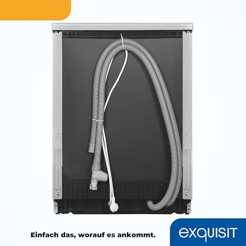 Exquisit Geschirrspüler GSP9414-030D inox Freistehend und unterbaufähig
