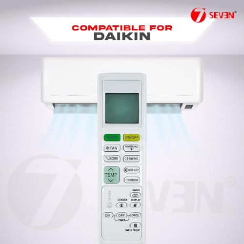 Image of 7SEVEN Compatible Daikin Ac Remote Original ARC480A1 ARC480A6 Model 214 Suitable for Split and Window Air Conditioner and Replicate of Genuine Remotes