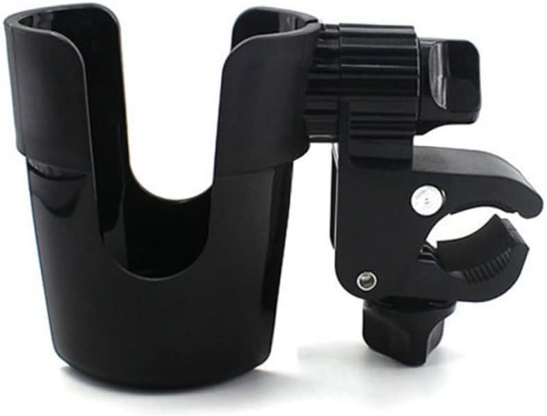 Milisten 2pcs Adjustable Cup Holder for Stroller Water Bottle Cage Rotatable Handlebar Clamp Pushchair Milk Bottle Holder