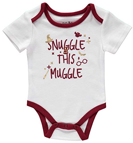 Harry Potter Baby Boy Bodysuit Jogger Pants Beanie Cap Set White/Red/Orange 6-9 Months #TOP1