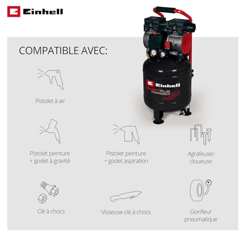 Compresseur à air Einhell idéal pour le bricolage maison sans nuisances sonores