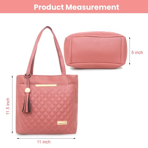 Image of Women Fashion Handbags Large Capacity Tote Purses Stylish Ladies Women and Girls Handbag For Office Bag Ladies Travel Shoulder Bag Set Of 1.