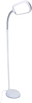 HomeConcept Slim Design LED Bright Reader Natural Daylight Full Spectrum Floor Lamp Grey