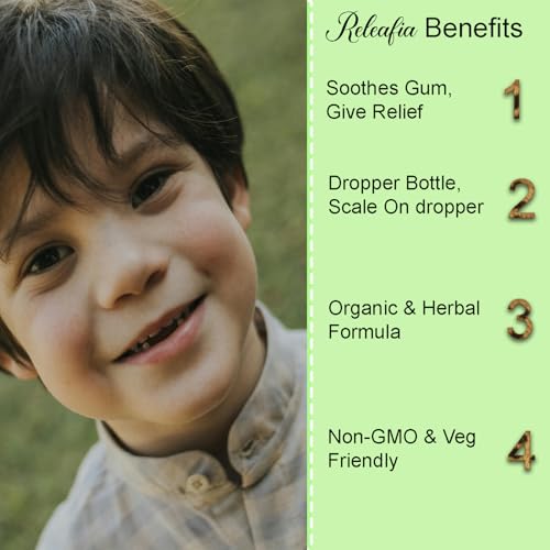 Releafia Gum Guardian, Teething Relief for Babies & Toddlers, Ease Teething & Calms Baby, Organic Herbal Formula, Essential Oil Free, Alcohol-Free & Sugar-Free (2 oz, 600 Doses)