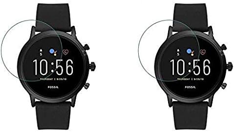 M.G.R.Jยฎ Tempered Glass Screen Protector for Fossil Gen 5 Carlyle/Julianna/Fossil Gen 5 / Gen 6 Men & Women Smartwatch (Pack of 2)