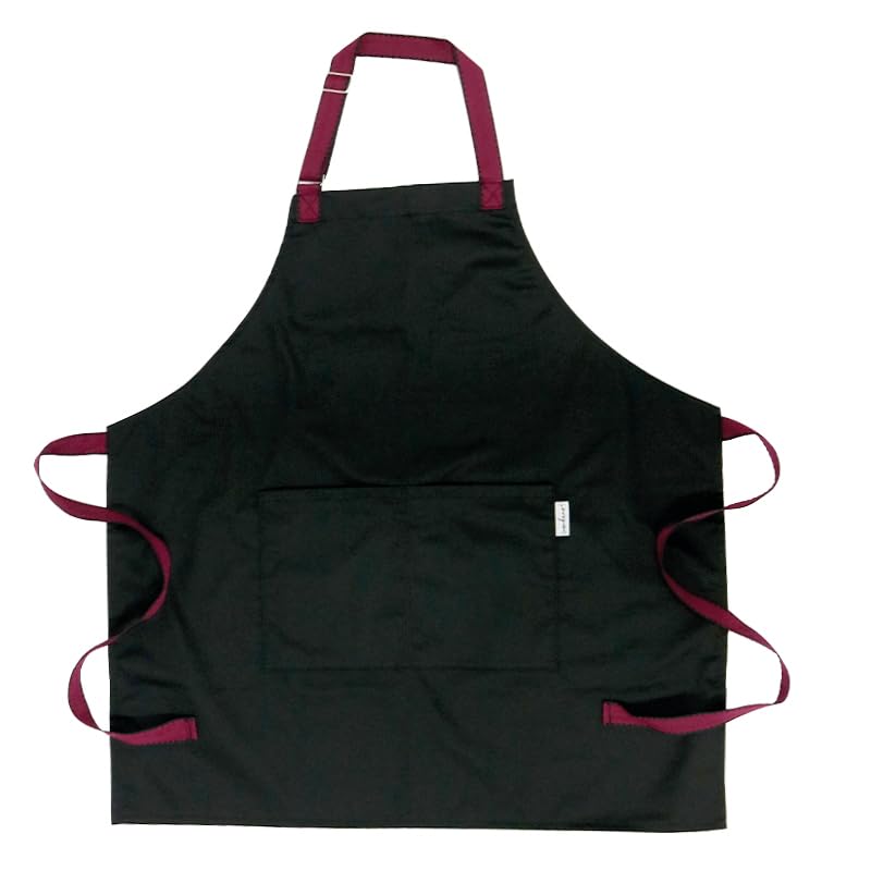 monkano Baristaschürze schwarz aus 65% Polyester und 35% Baumwolle