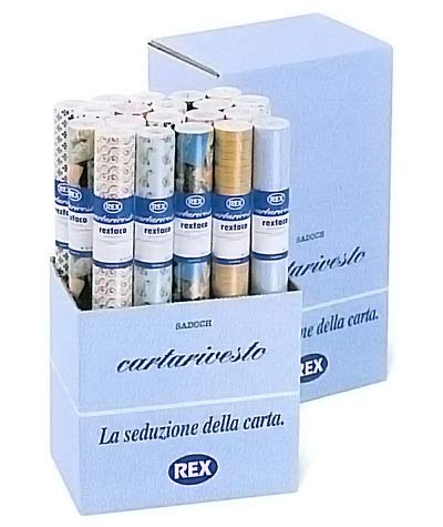 Rotolo Cartarivesto 49X300Cm Giglio Rosso Adesivo Rextaco