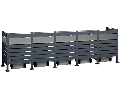 WESTMANN 5er Mülltonnenverkleidung Planum | Metall 400x90x120 cm...