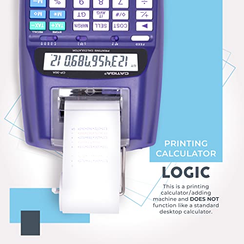 Printing Calculator With 12 Digit Lcd Display Screen, 2.03 Lines/Sec, Two Color Printing, Adding Machine For Accounting Use, Ac Adapter Included (Purple) #TOP1