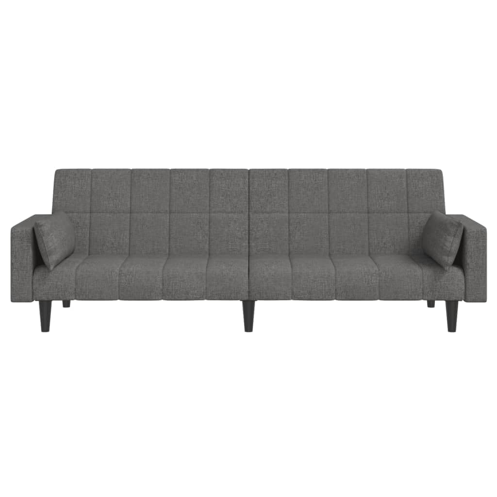 Sofa Cama, Sofá 2 Plazas, Sofá de Salón, Moderno Sofá de Apartamento u Dormitorio, Convertible, Sofá Cama de 2 Plazas con Dos Almohadas Tela Gris Claro