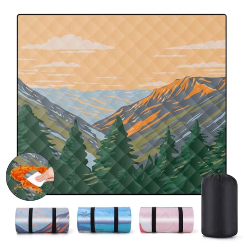 memKiya Picnic Blankets 60x80 Extra Large Windproof...