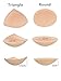 6 Pairs Bra Pads Bra Insert Cups Push-up Foam Bra (Black 1, White 1, Beige 1, Triangle+Circle)