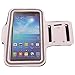 Running Armband Compatible with Nokia C300, G100 Phones - Sports White Gym Workout Case Cover Band
