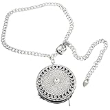 HEALEEP Bolso Bandolera para Mujer Mini Cadena y Decoración de Gemas de Imitación, Riñonera Circular Ligera y Elegante para Uso Diario y Fiesta