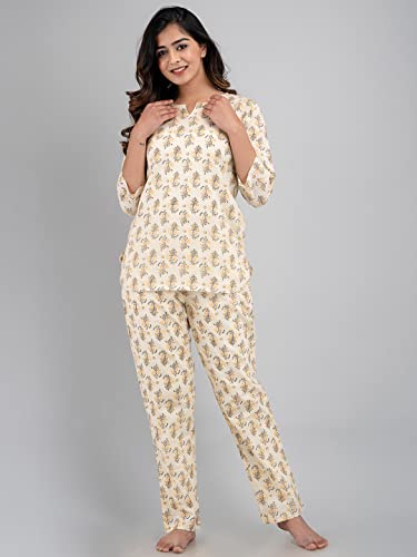 Image of feranoid Women Full Sleeves Cotton Nightsuits