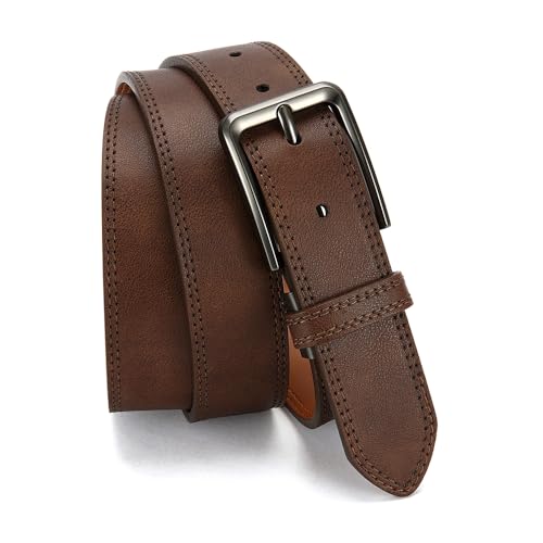 Men Genuine Leather Dress Belt, Handmade, 100% Cow Leather, Fashion & Classic Designs for Work Business and Casual4
