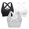 Heathyoga Adjustable High Impact Sports Bras for Women High Support Padded Workout Bras Strappy Sports Bra Pack for Yoga