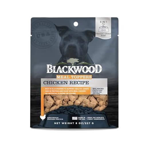 Blackwood Dog Food Topper, Chicken Recipe, 8 Ounce, High Protein with Glucosamine, Use as Training Treat, Meal, or Topper