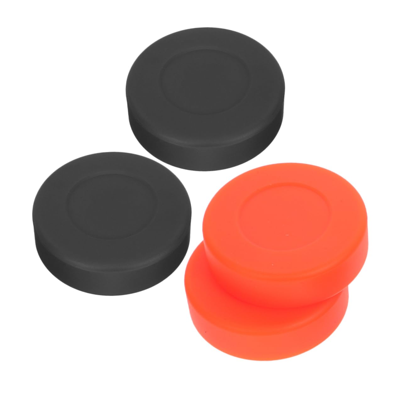 KOMBIUDA 4 Pack Ice Hockey PVC Flat Hockey Balls Professional Training Puck for Indoor/Outdoor Sports