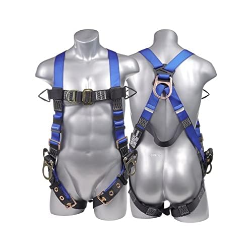 Image of Construction Harness 5 Point Adjustment, Back D-Ring, Grommet Legs, Multiple Styles I OSHA ANSI Compliant