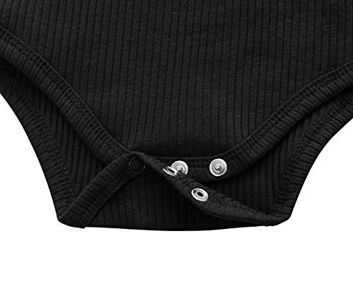 Eledobby Cor Sólida Macacão de Manga Comprida Bebê Menino Abotoado de Macacão Infantil Triângulo Rou