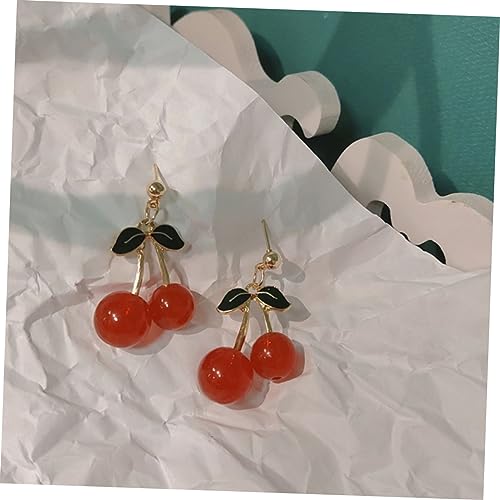 Boucles d'oreille Cerise : l'ensemble élégant en émail rouge