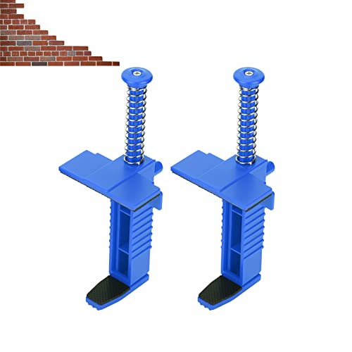Brick Liner Runner Wire Drawer, 2 Pack Clip Masonry Wire Drawer Leveling Measuring Tool, Bricklaying Pullers Line Stretchers, Engineering Accessory for The Bricklayer (Blue), Masonry Tools Brick c miniatura 1
