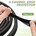 PATIKIL 13.1ft U Rubber Edge Trim Fit for 4mm Edge, 6 mm x 10 mm Black
